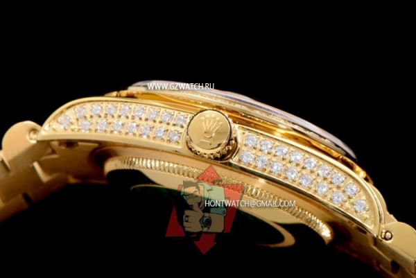 Rolex Day Date Asia ETA ETA2836-2 Movement Gold Diamond 5899x [5899x]