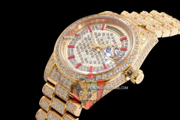 Rolex Day Date Asia ETA ETA2836-2 Movement Gold Diamond 5900x [5900x]