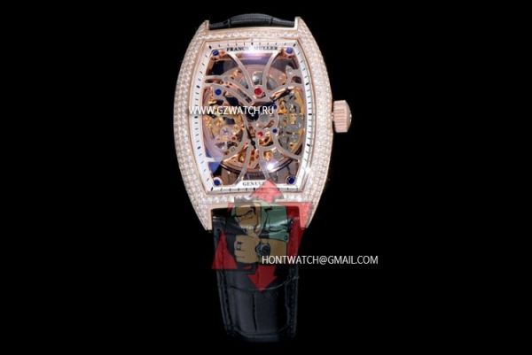 Franck Muller Squelette Asia 21J Automatic Movement Diamond Rose Gold 8965w [8965w]