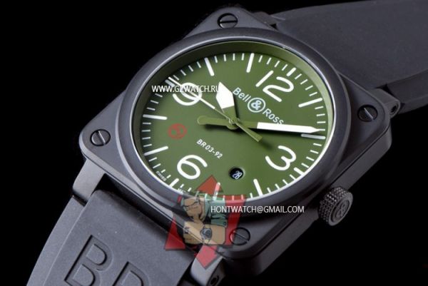 Bell & Ross BR03-92 Aviation 9015 Movement Green 3067y [3067y]