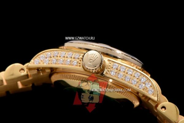 Rolex Day Date Asia ETA ETA2836-2 Movement Gold Diamond 5907x [5907x]