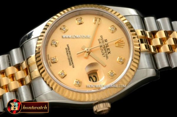 Best Replica Rolex Datejust Man 116233 Gold Diam TT Swiss 2836 [RDJ0256B]