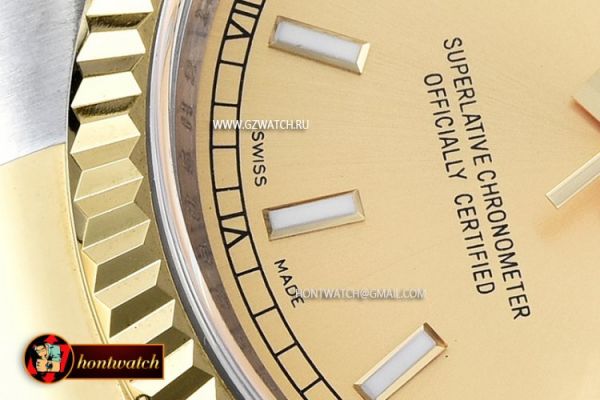 Replica Rolex DateJust Midsize 31mm YG/SS Gold Sticks BP Asia 28 [RMDJ206]