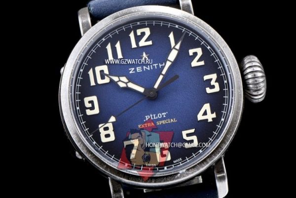 Zenith Pilot Citizen 9015 Automatic Movement Bronze Blue 11.1940.679 53.C809 [1601z]