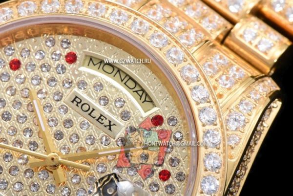 Rolex Day Date Asia ETA ETA2836-2 Movement Gold Diamond 5901x [5901x]