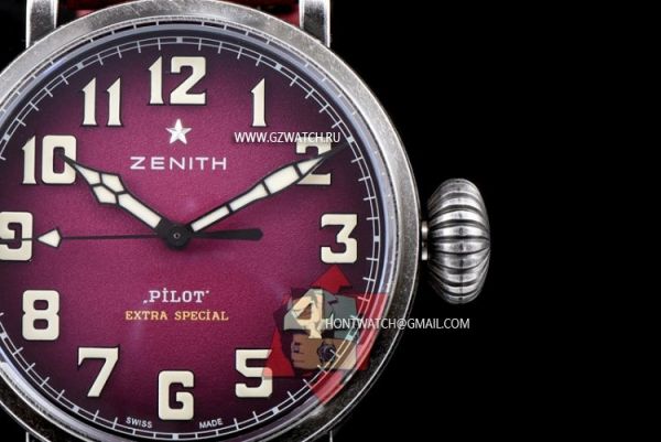 Zenith Pilot Citizen 9015 Automatic Movement Bronze Red 11.1940.679 53.C808 [1590z]