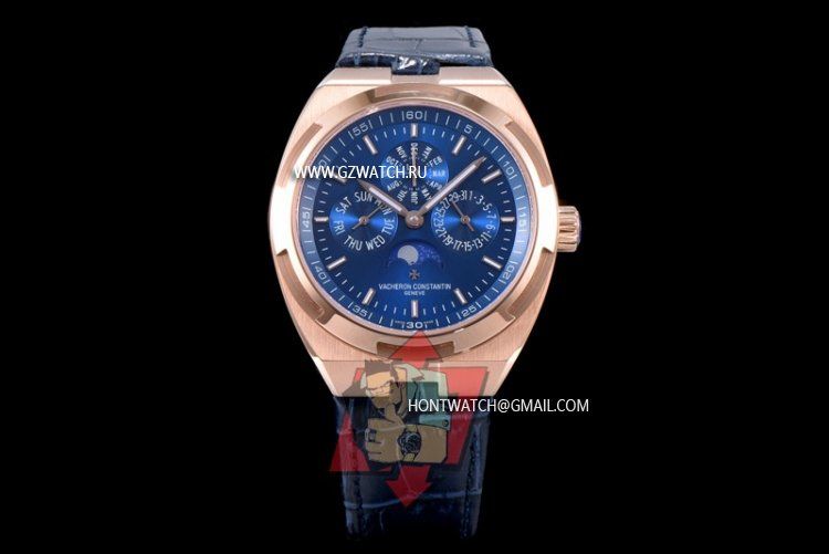 Vacheron Constantin Overseas CAl.1120 QP Movement 4300V120G-B102 Replica Rose Gold 4387z Watch
